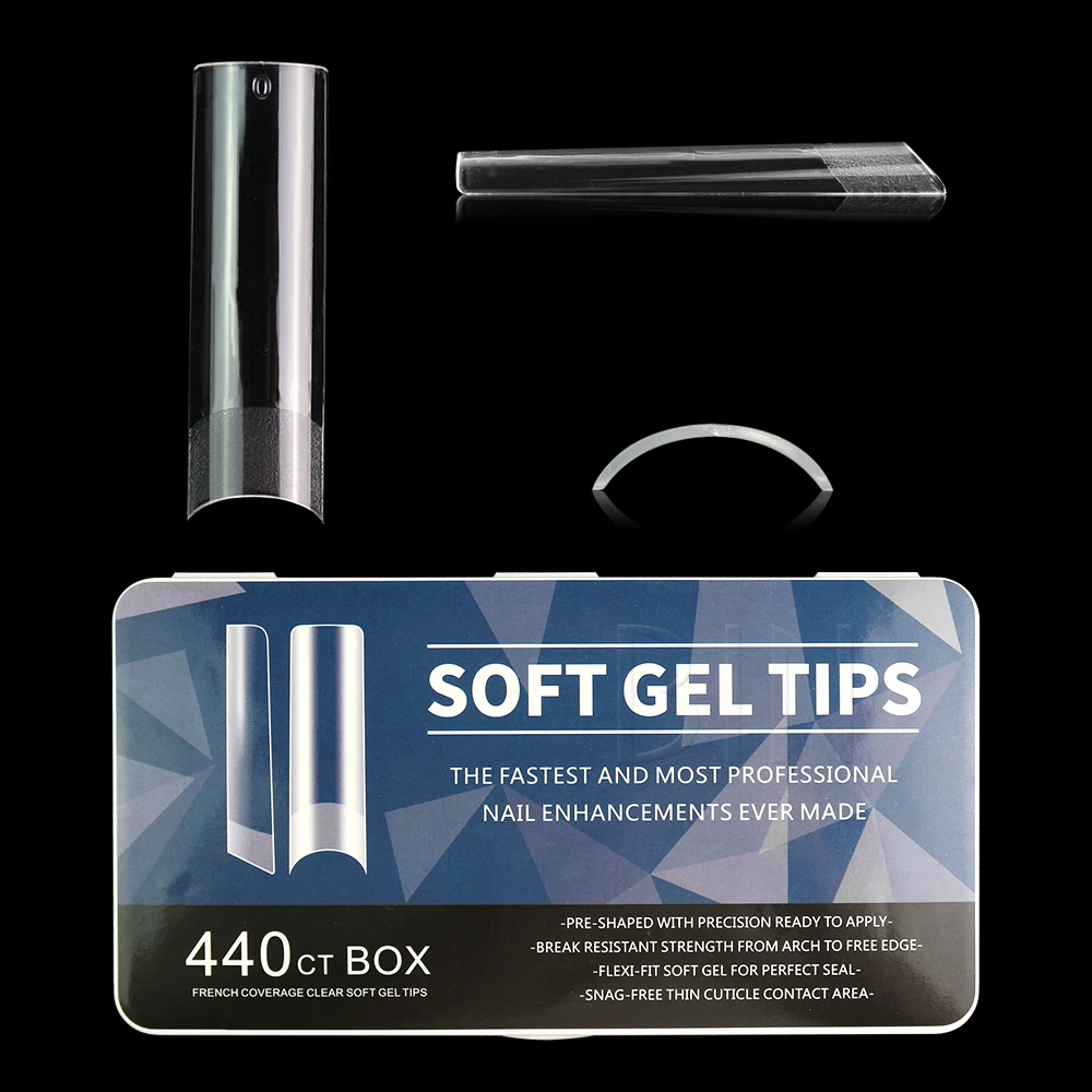 BIN High Quality Softgel Nail Tips Label Soft Gel Nail Tips for Uv Lamp