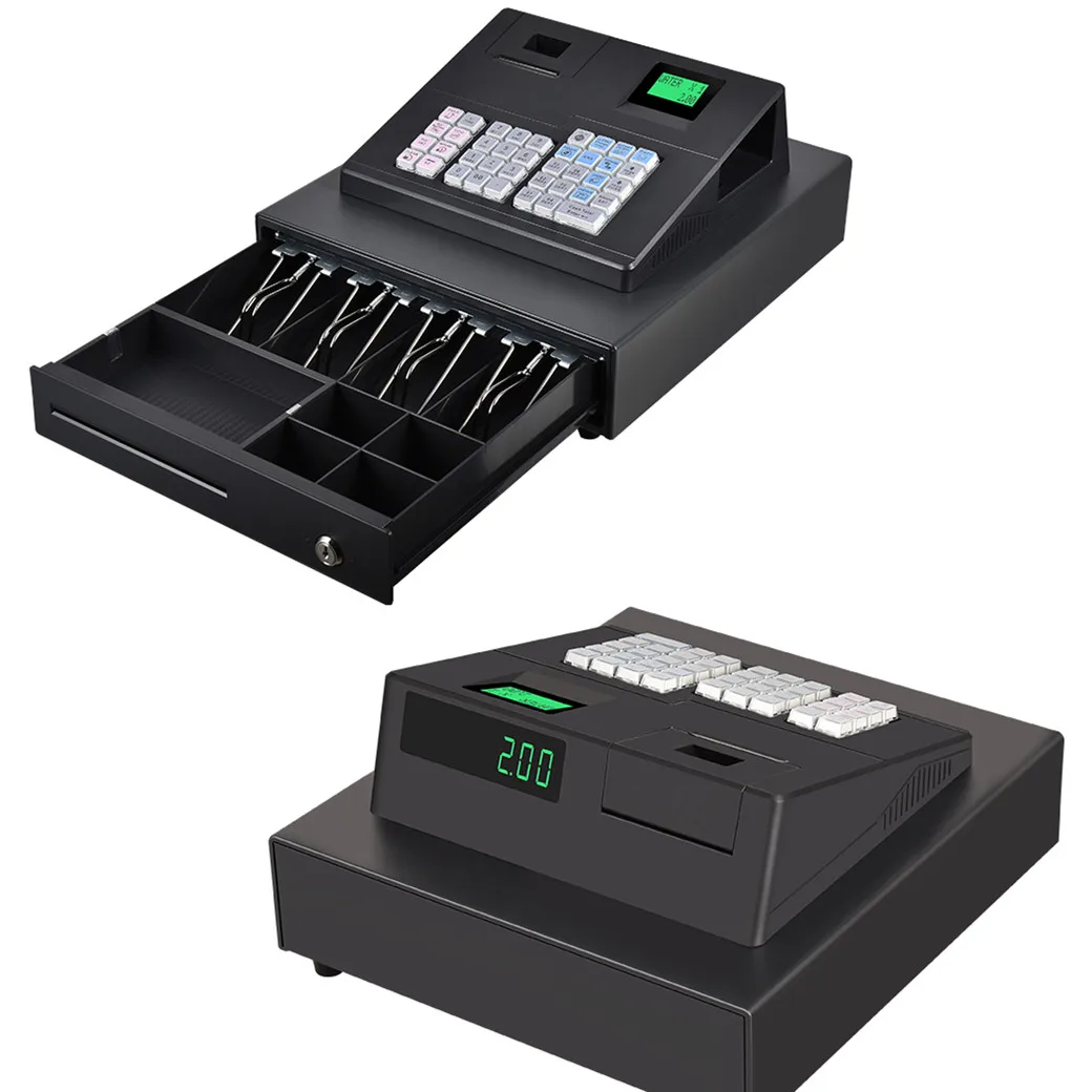 F137 Supermarket Restaurant Payment Automatic Electronic Cash Register Machine with Keyboard