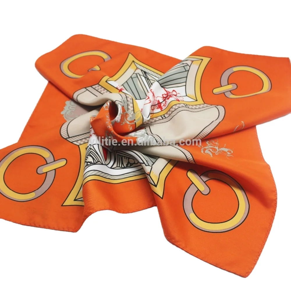 Индивидуальный шелковый шарф с цифровой печатью для женщин