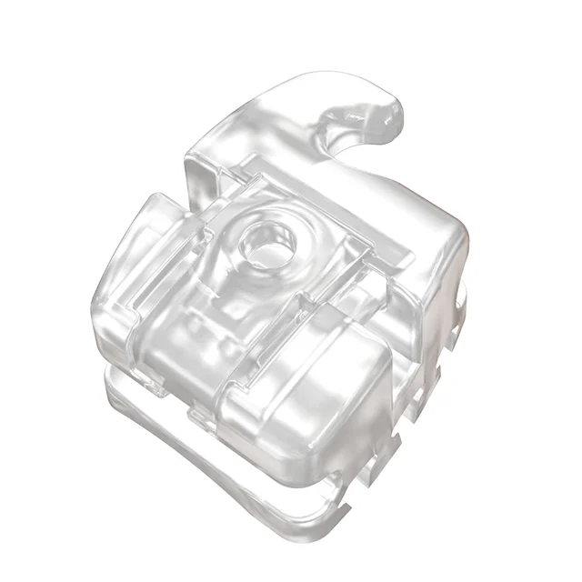 Orthodontic Dental Clear Self-ligating Brackets Teeth Model With Sapphire Self-Ligating Orthodontic Braces