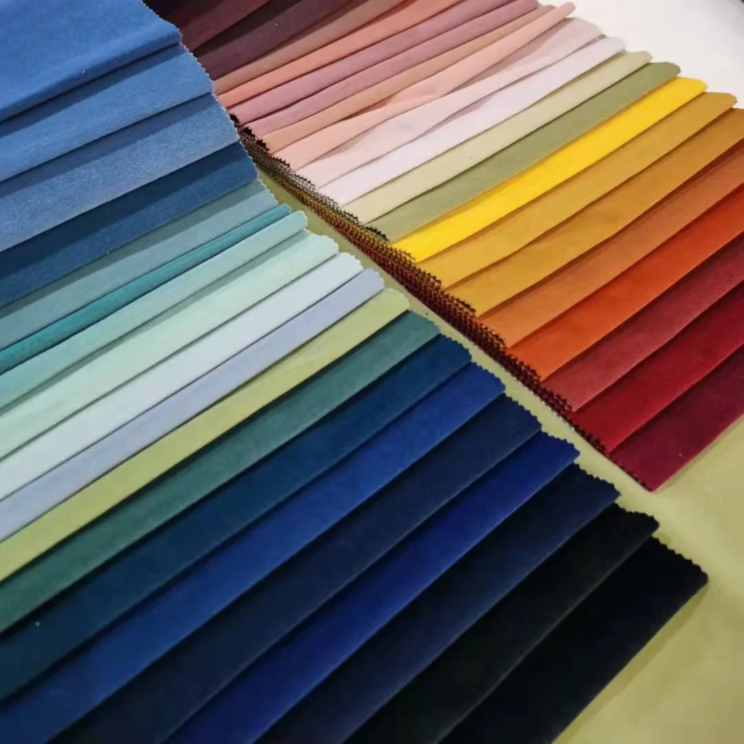 Top quality in stock holland velvet 270GSM  270g   230g  150CM plain solid color high grade sofa fabric