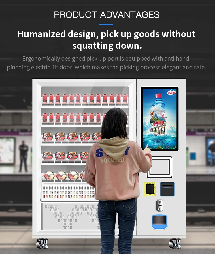 vending machine with touch screen vending machine with elevator for vegetables fruit salad