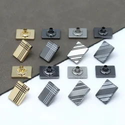 Top Selling Buttons Shirt Snap Buttons Gold Plated Logo Brand Raised Metal Garment Zinc Alloy Customized Logo Plating Shank