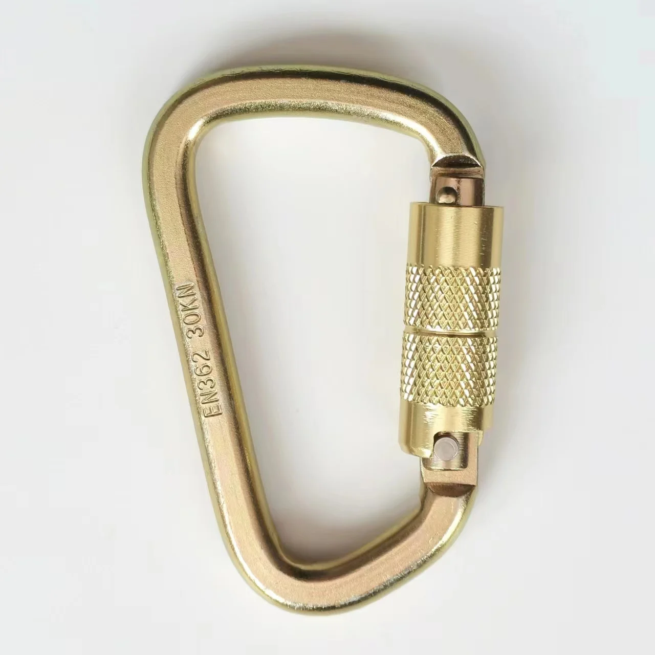 Conyoneering climbing caving backcountry hiking and rappelling carabiner steel metal karabiner 30KN D shape autolock carabin
