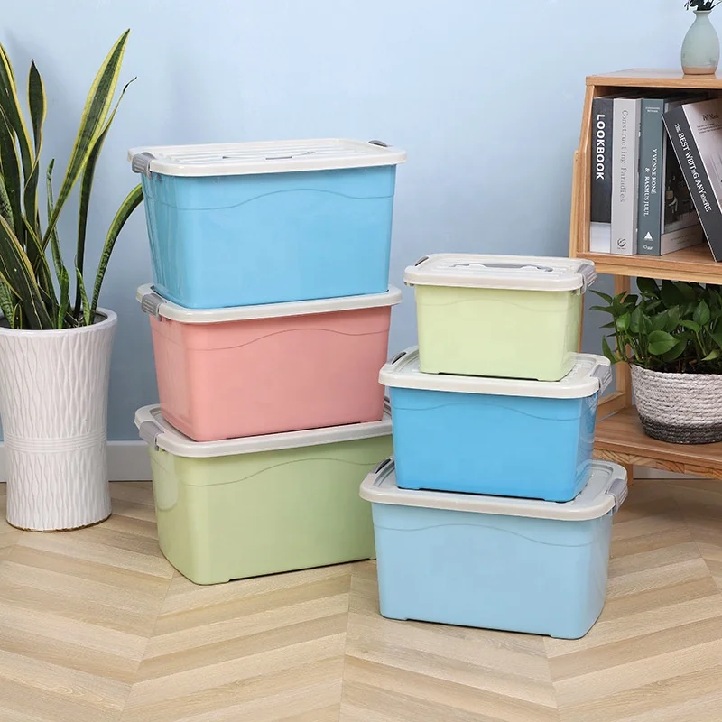 Storage Box Large Plastic Container Household Items Daily Storage Box Transparent Clothing Storage Box Home Organizer