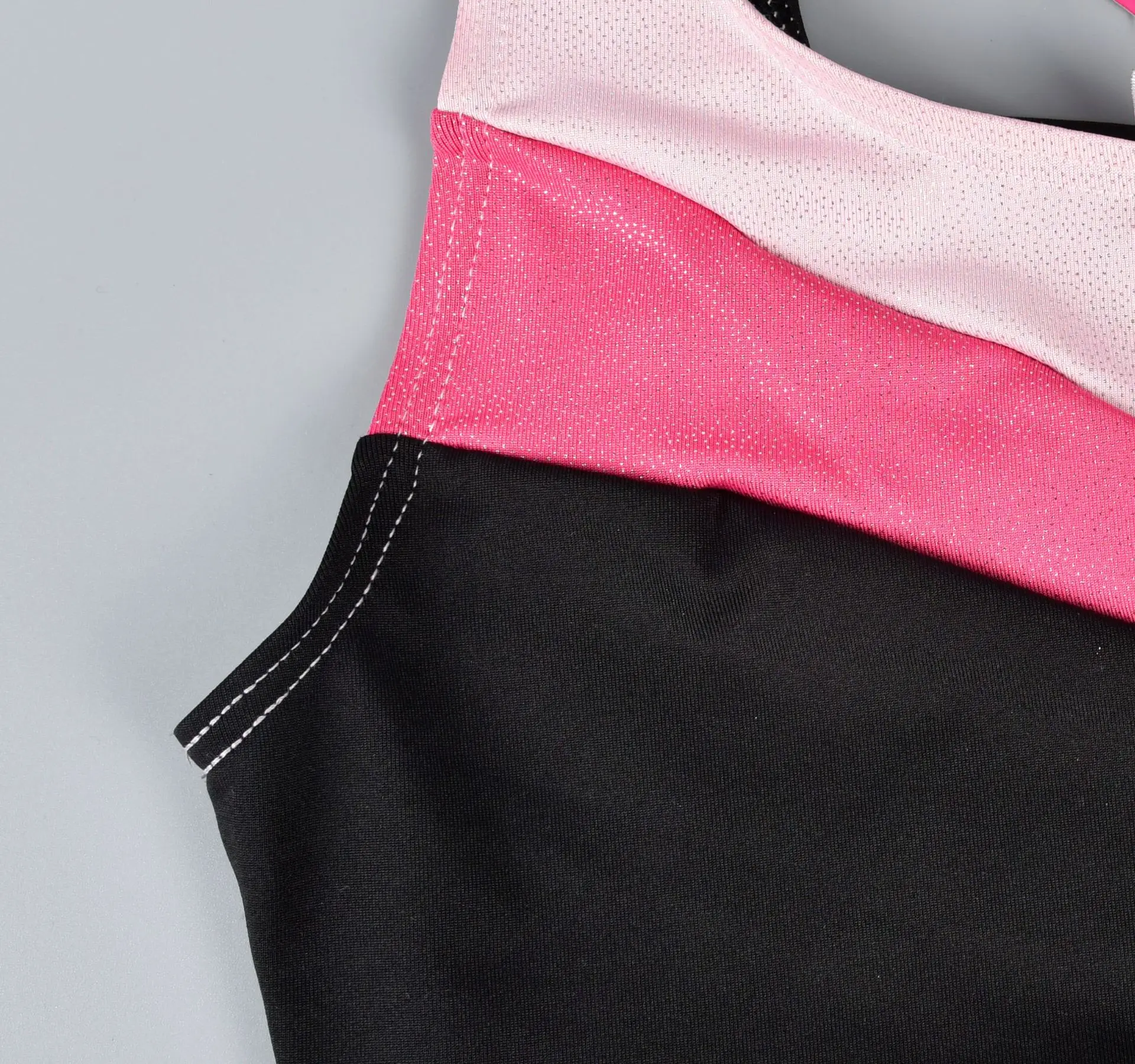 Girls Spandex Fabric Custom Logo Rhythmic Gymnastics Practice Dancing Kids Professional Competition Leotard
