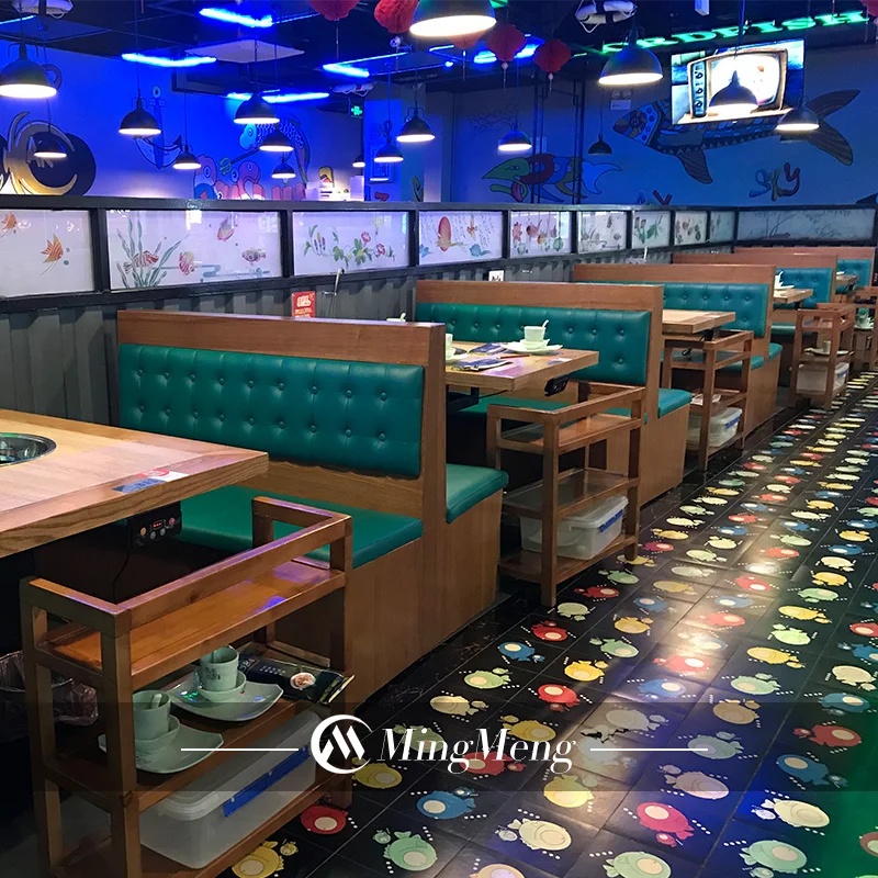 Индивидуальный популярный диван для магазина, современное сиденье для ресторана, двухсторонний диван