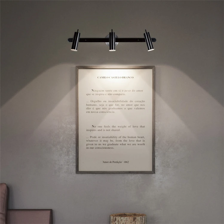 Black Industrial-Style Ceiling Projector Lamp Adjustable Downlights LED Spot Light for Hotel Rooms Modern Ceiling Lighting