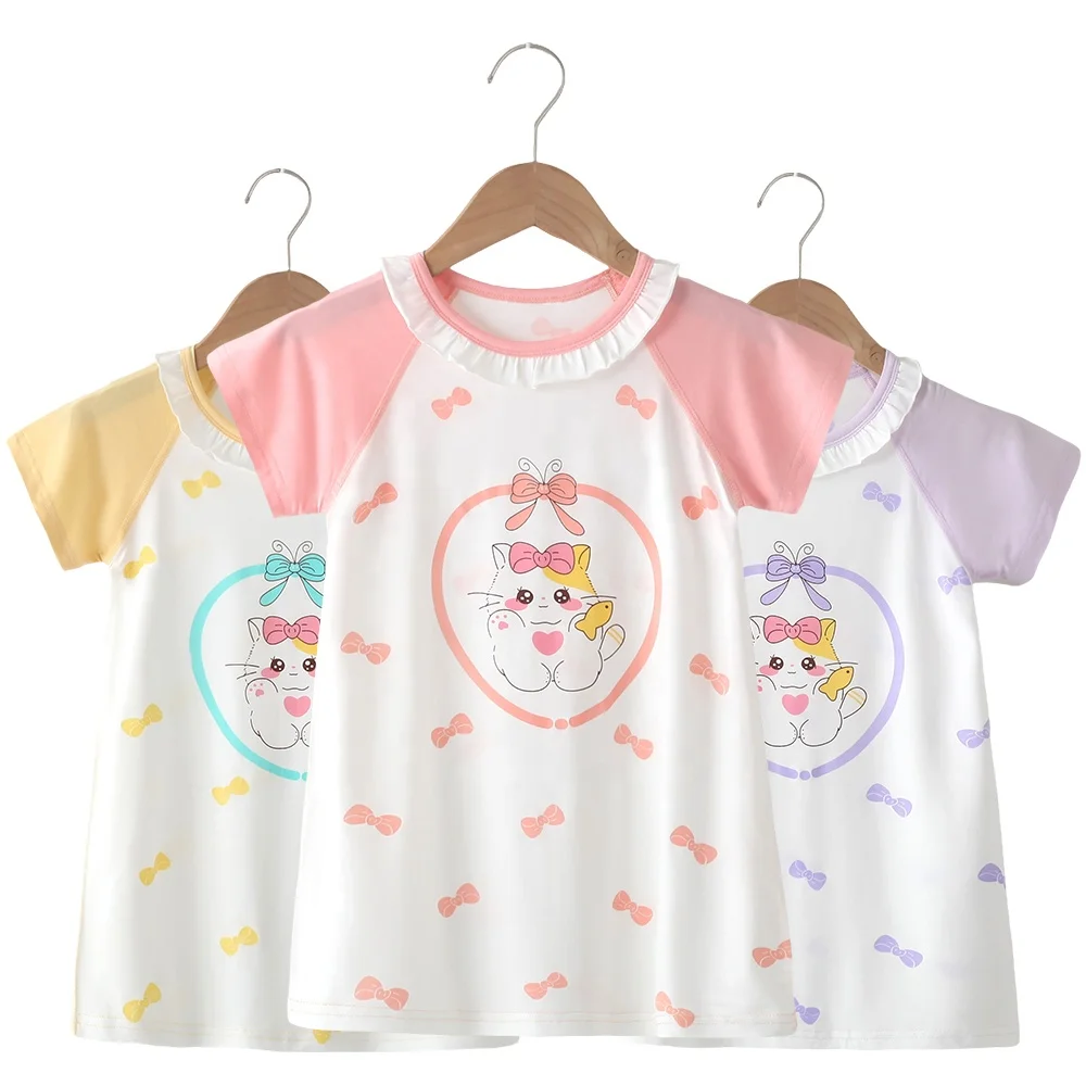 Летняя дышащая пижама для девочек 10 лет