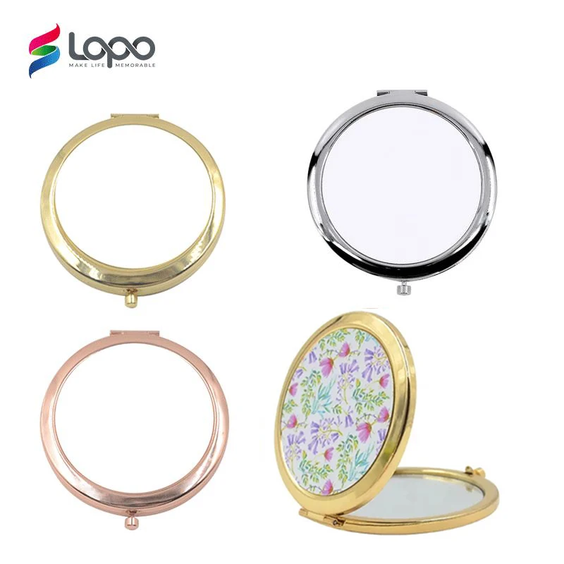 Sublimation personalized handheld mirror, Newest type Metal Pocket Mirror for heat press from LOPO