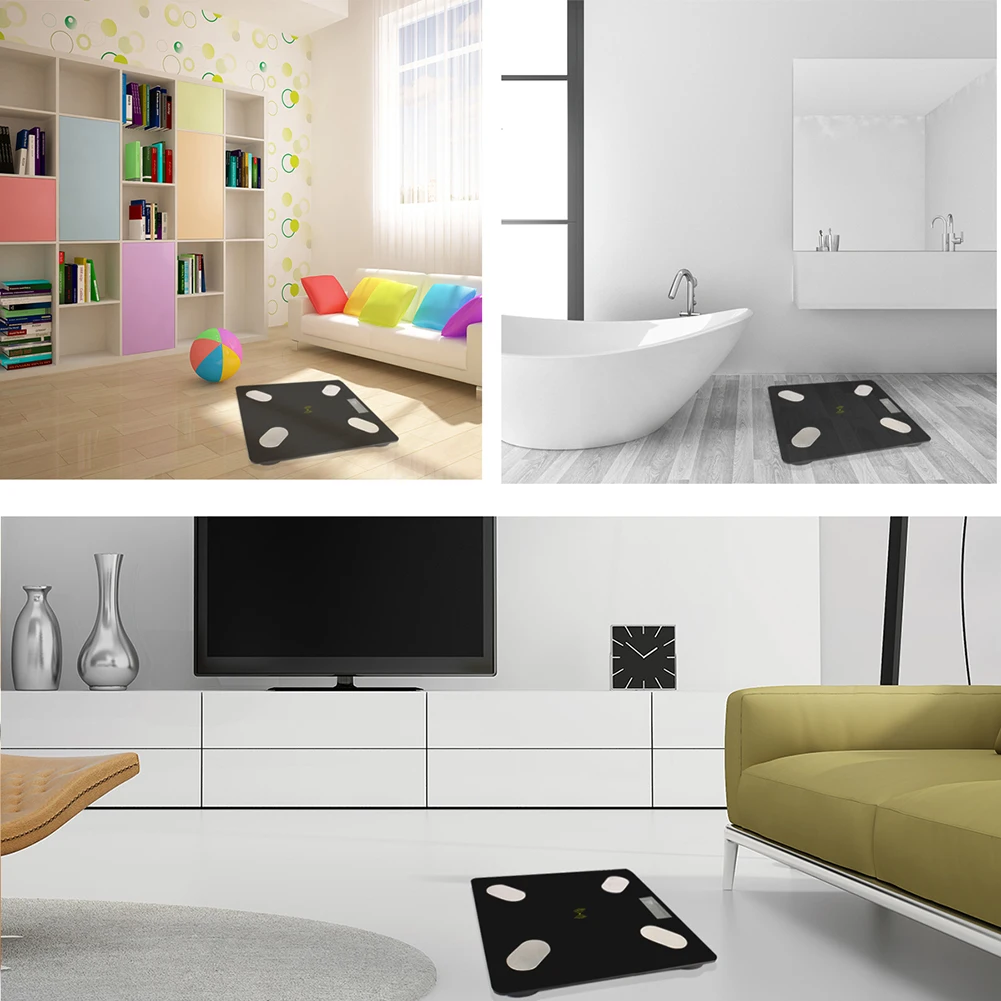 Personal  App Android IOS Bathroom Scale 180kg/396lb LED Body Fat Scale Balance Digital Electronic BMI Digital Weight Body Scale