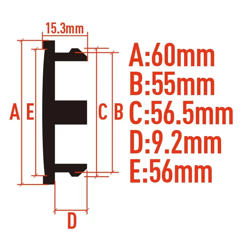 Wholesale universal diameter 60mm foot convex 56.5mm automobile modified wheel hub cover blank wheel center cover wheel rim cap
