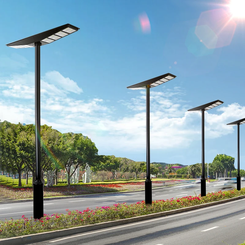 High Lumen Led Integrated Abs Engineering Material Ip65 Solar Street Lights