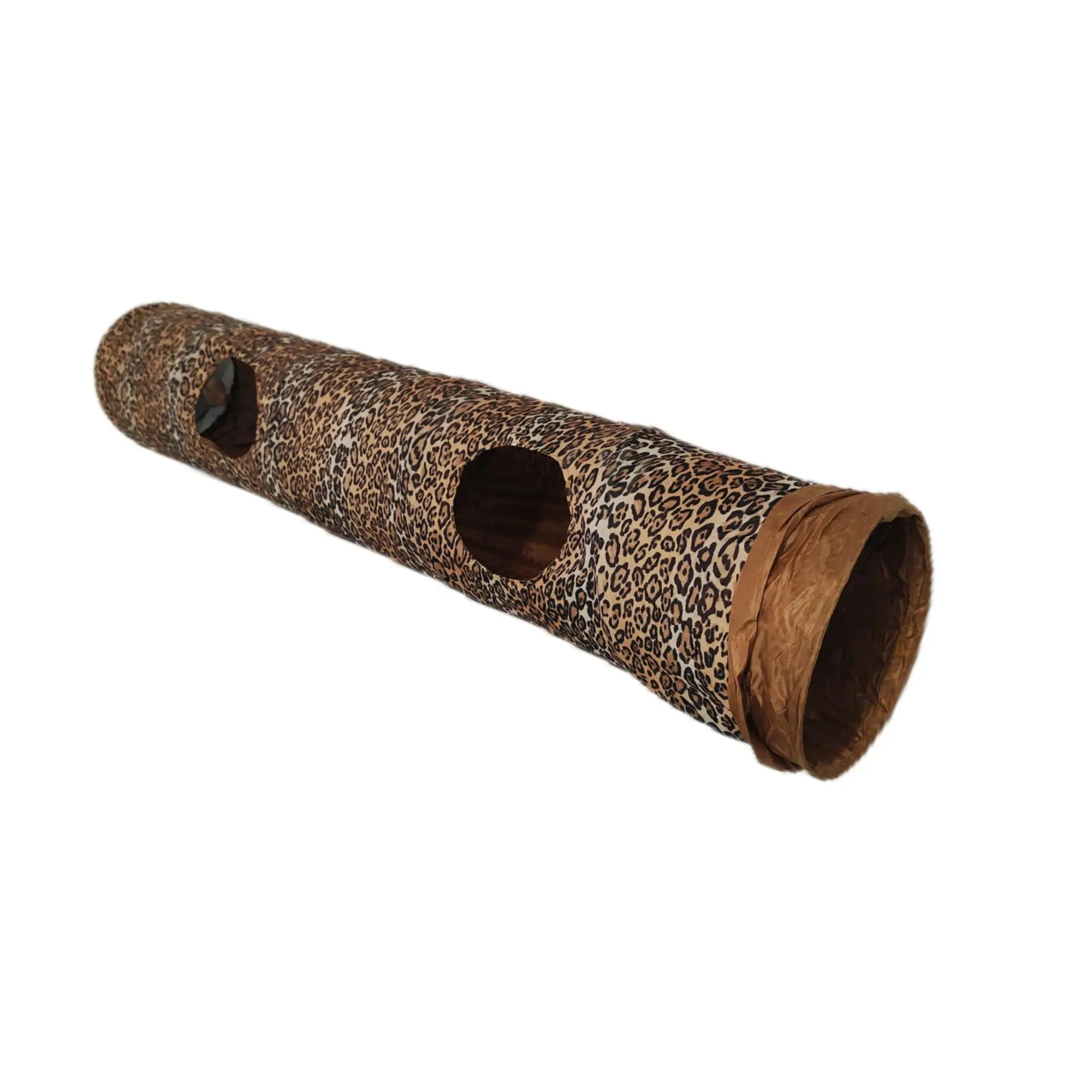 Double Layer Sound Paper 4 Export Ways leopard Print Pet Tunnel Small Animals Interactive Play Toys Folding Cat Tunnels