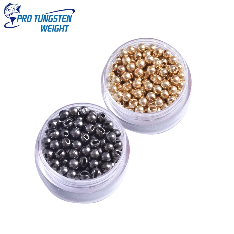 Pro Tungsten Weight Plated Slotted Tungsten Beads Tungsten Fly Tying Beads Bulk 100 For Fly Tying