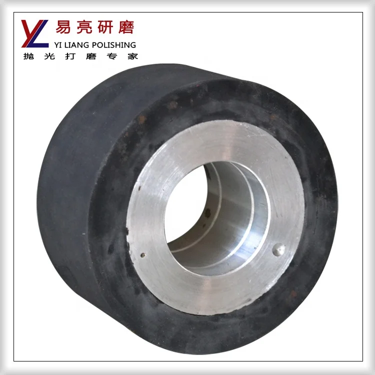 steel iron metal pieces abrasive belt rubber coated aluminum sanding wheel