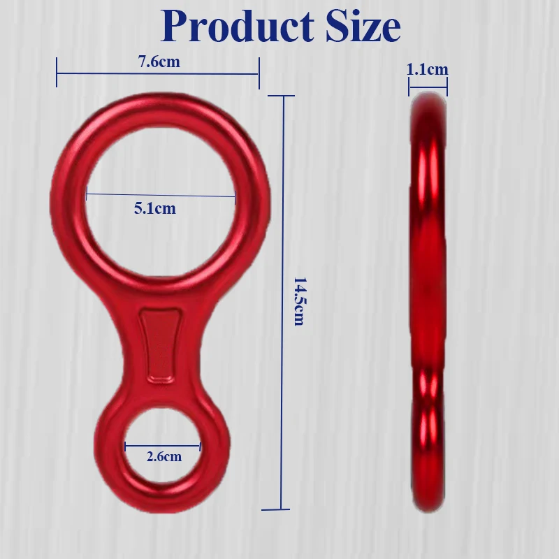 Outdoor mountaineering rock climbing  aerial work rope escape equipment 8-ring descender