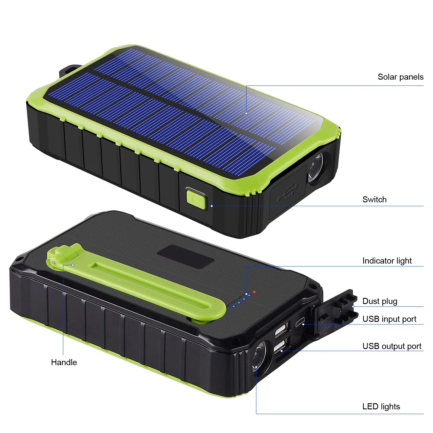 New gadgets 2020 electronics battery power bank solar charger Hand crank usb mobile charger