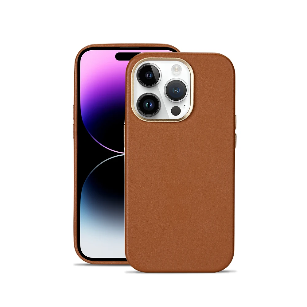 Official Luxury PU Leather Magnetic Phone Case For iPhone 15 14 13 12 11 Pro Max Soft Plain Leather Case