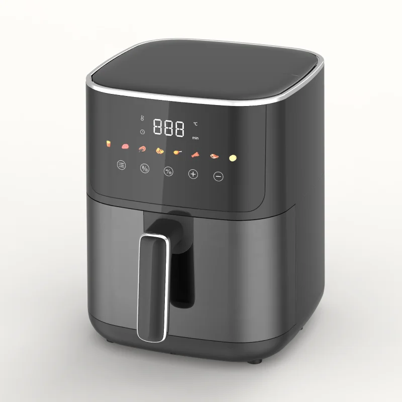 2024 Newest Popular Visible 1400W 4.7L Stainless Steel Electric Kitchen Oil-free Energy-saving Hot Digital Air Fryer