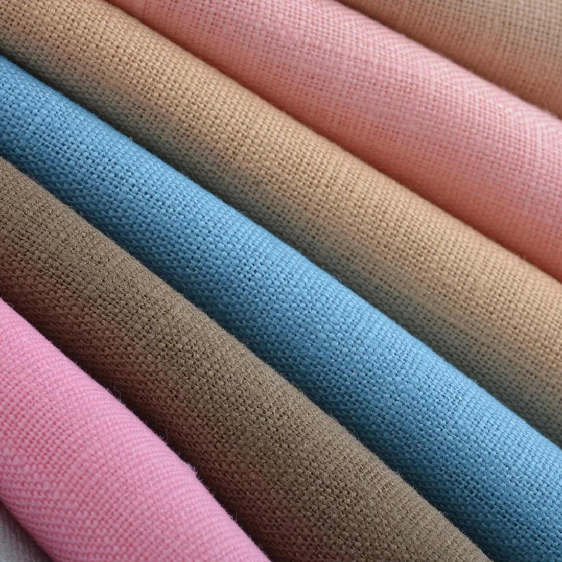 China Factory 125Gsm Garment, Material Sofa Fabric Polyester Cheap Black Out Curtain Fabric Faux Linen Fabric/