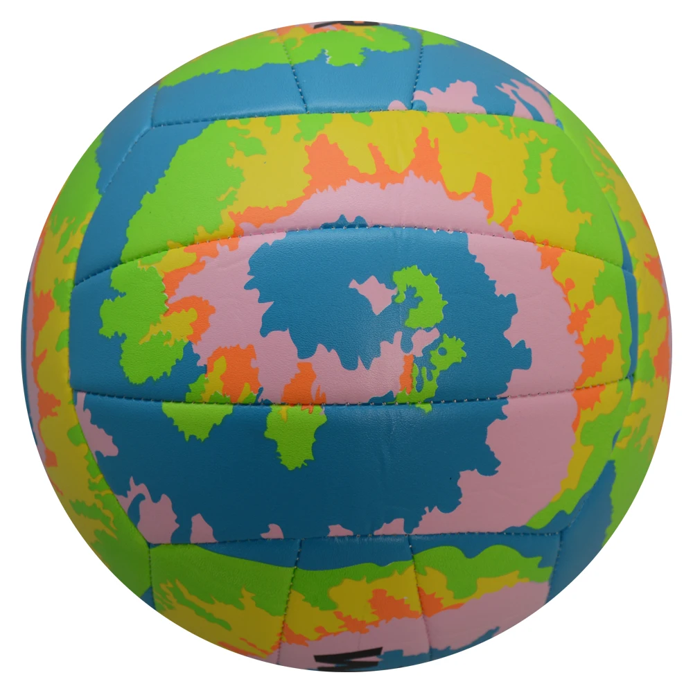 Custom Size 5 volleyball  Machine Stitched PVC leather soft beach volleyball ball