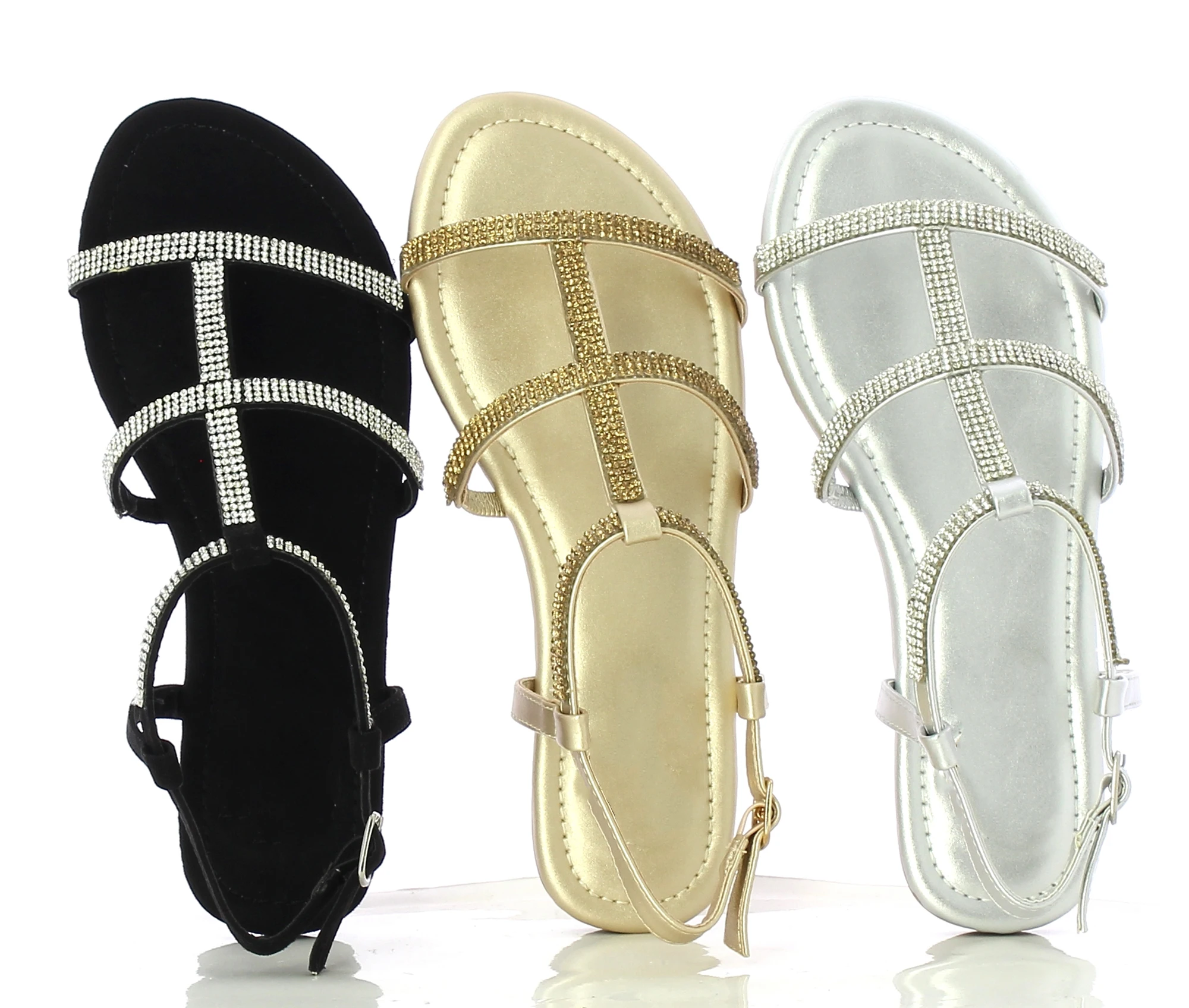 
Woman Fashion Straps Flat Sandals For Women Summer Beach Shoes Gladiator Sandals 