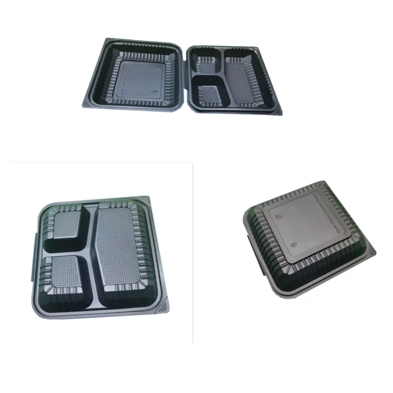 3 Compartment clam shell Food Container PP Plastic 3 Clam shell Compartment Lunch Boxes