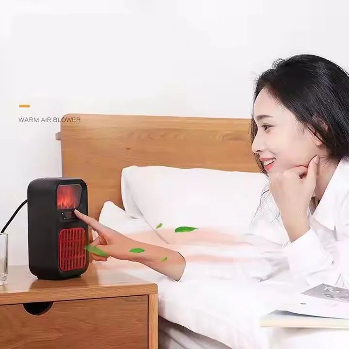 Portable 900W LED Lamp Heater PTC Heating Element Mini Hanging Wall Plug-In for Bedroom Decor Desktop Installation