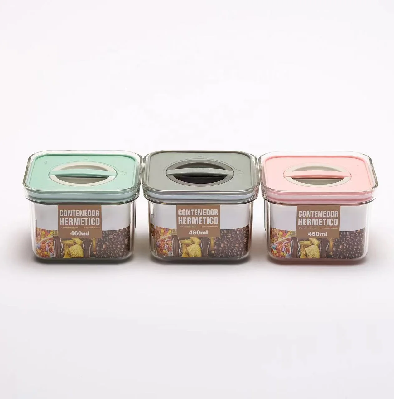 1500ML Household Transparent Grain Storage Tanks Kitchen Food Dry Goods Storage Box Plastic Sealed Can Multigrain Tank