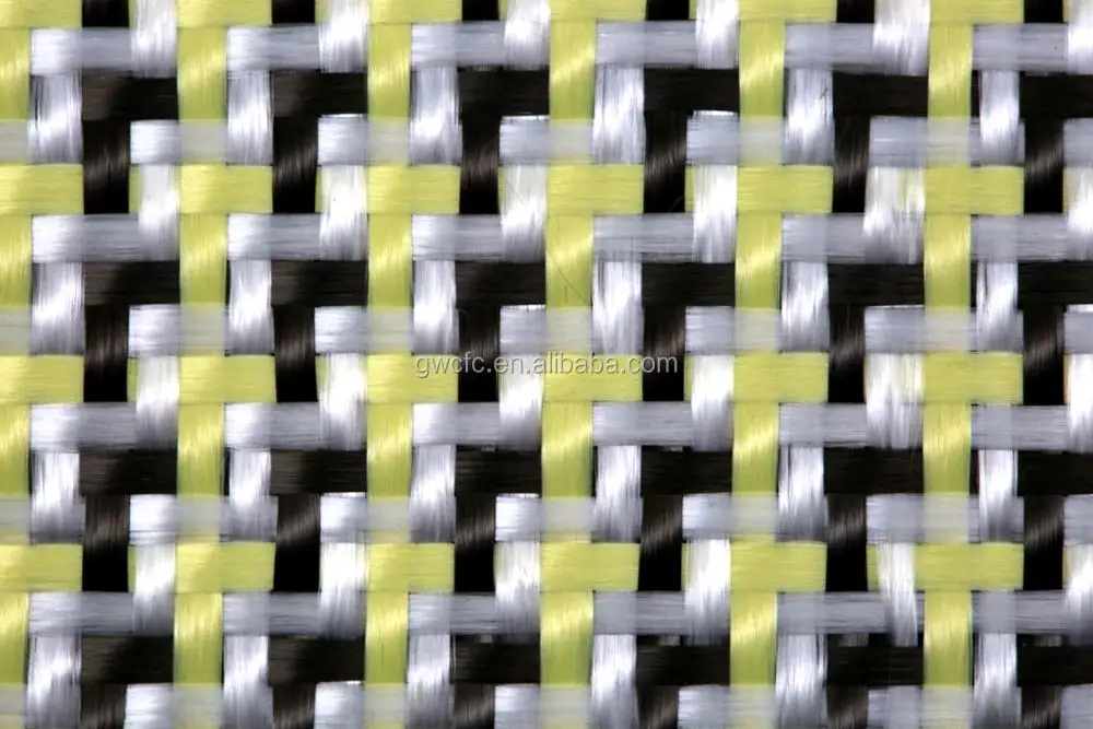 Hot Sale 3K 240GSM Carbon Fiber Kevlar Fabric Twill Woven Aramid Hybrid Fabric for Bags Flat and Roll Patterns