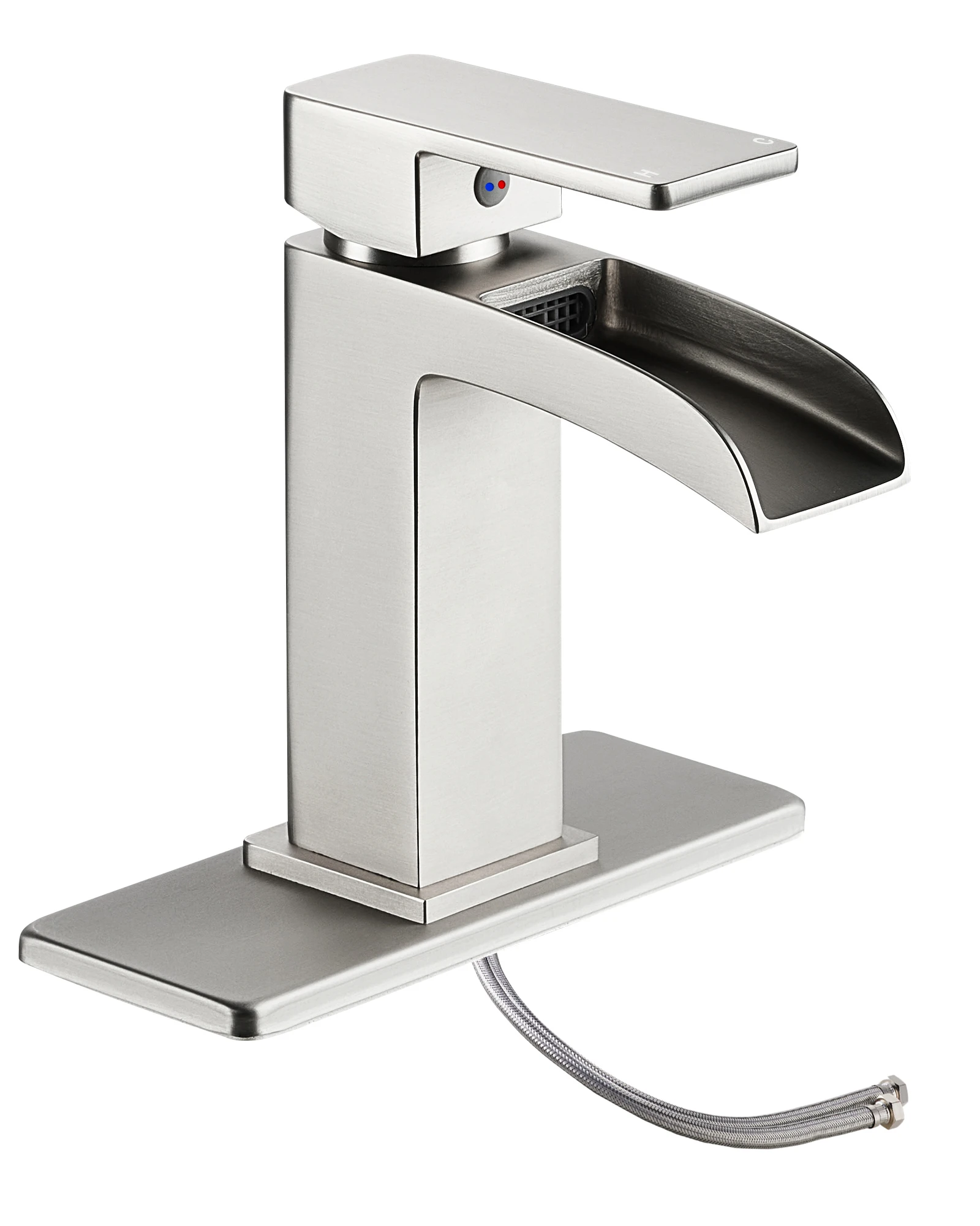 thermostatic single handle brass waterfall basin bathroom sink faucet shower mixer faucet set