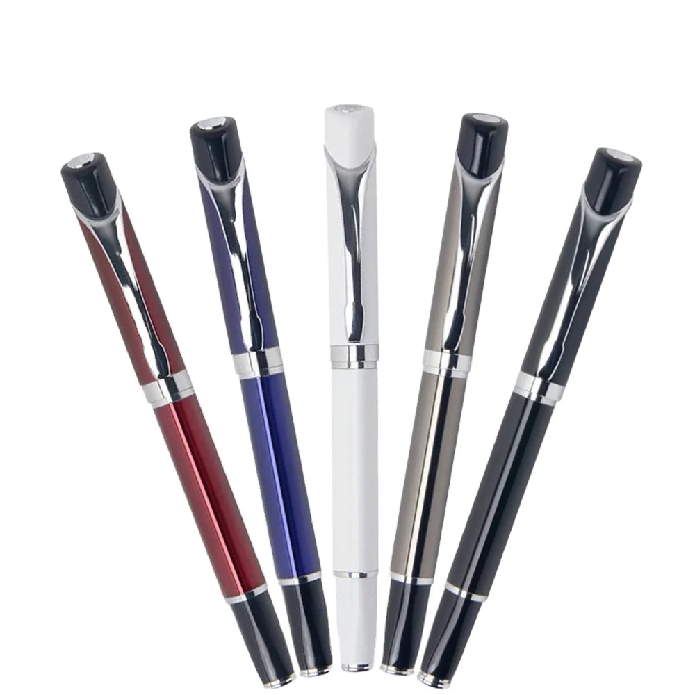 High quality personalised metal roller pens metal pen triangle pen gift box with custom logo