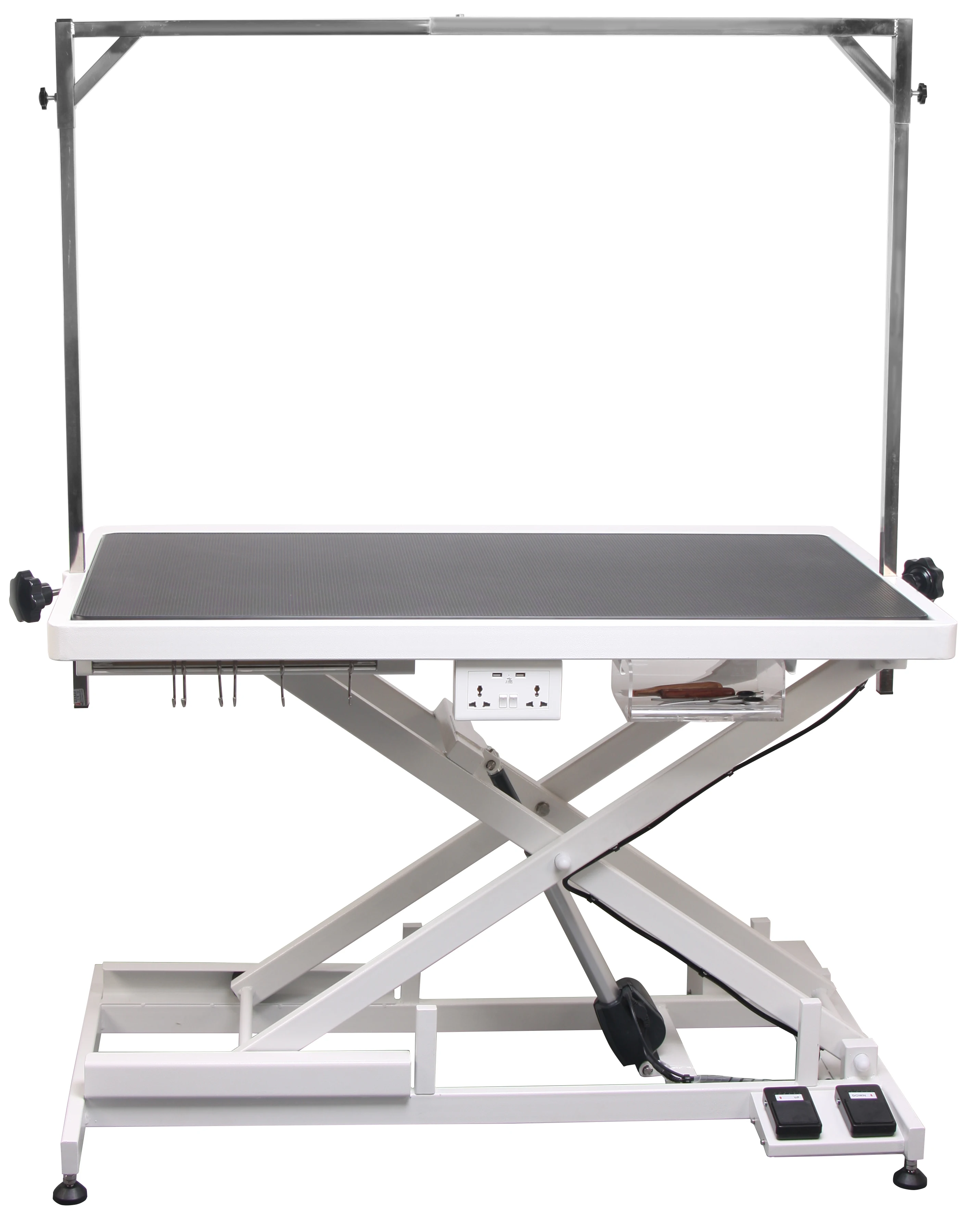 
FT-808/808 Pro Height Adjustable foldable dog grooming electric table for dogs with various sizes and security protection 