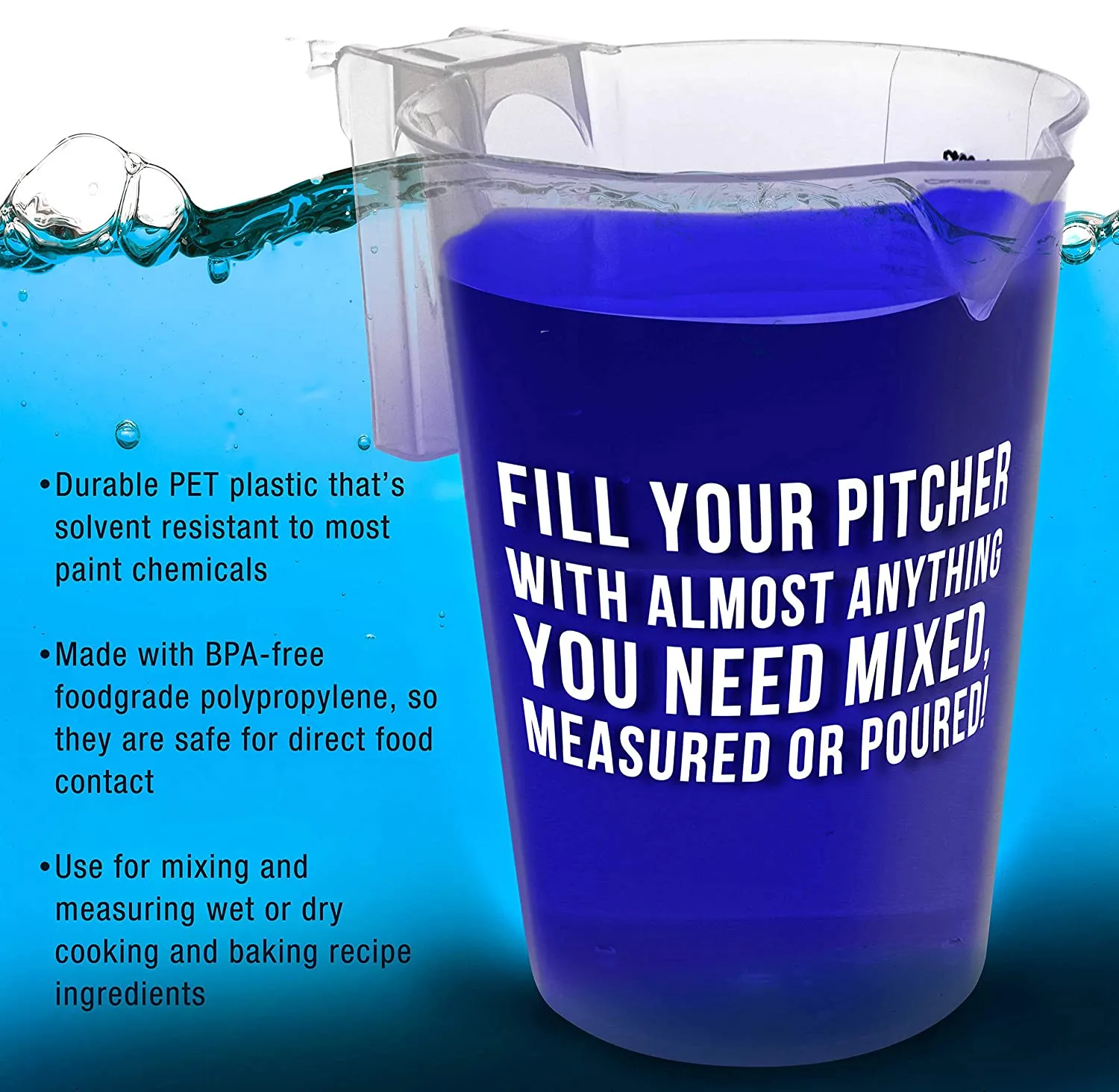 Clear PP Plastic Graduated Measuring Cup and Plastic Jug