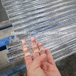 Yishun manufacture new decorative silver color pmma material plastic perspex acrylic rod/stick