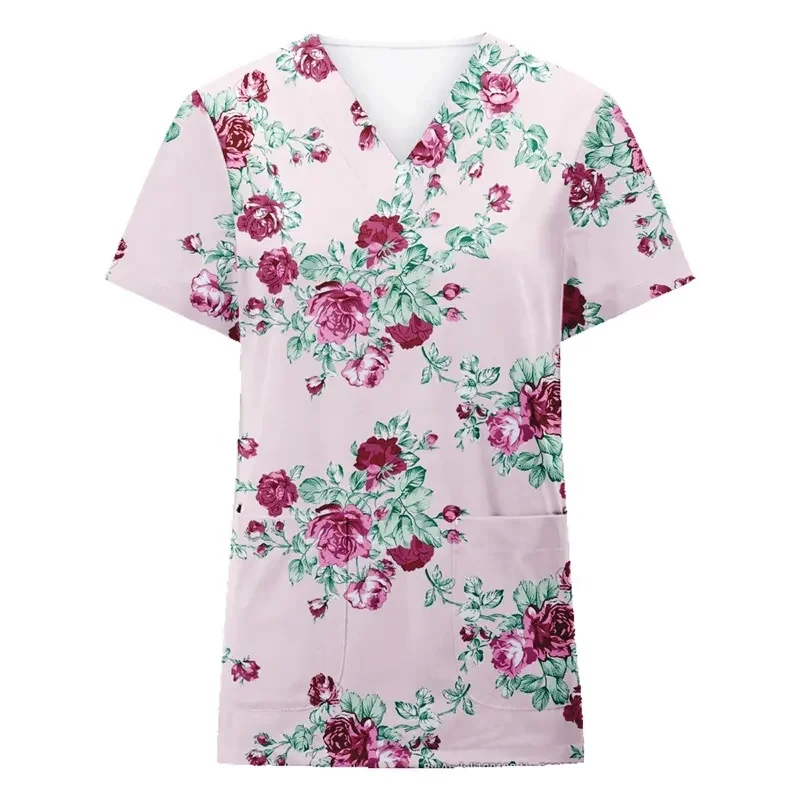 new arrival printed uniforms for hospital surgical scrub clinic uniform