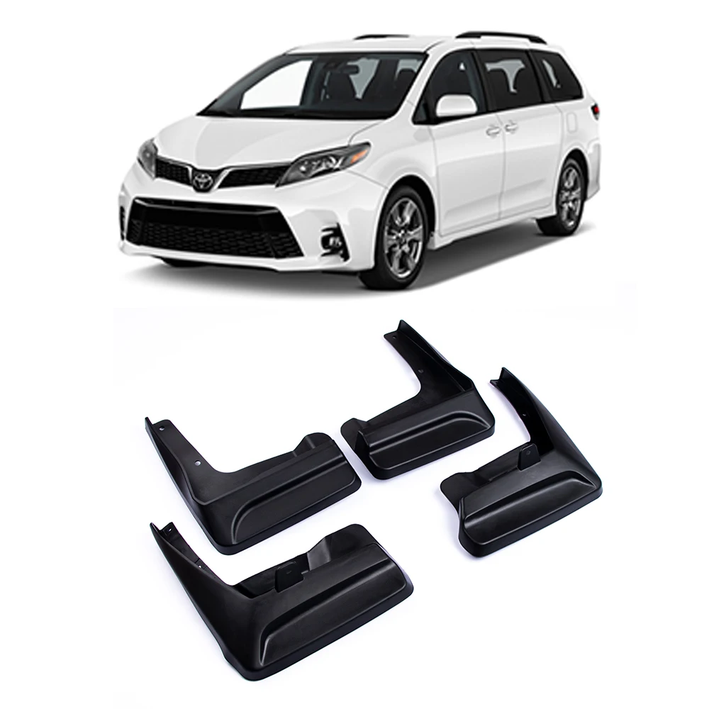car mud flaps fender mudguards  for Toyota Sienna 2018 Soft rubber material Non-destructive installation