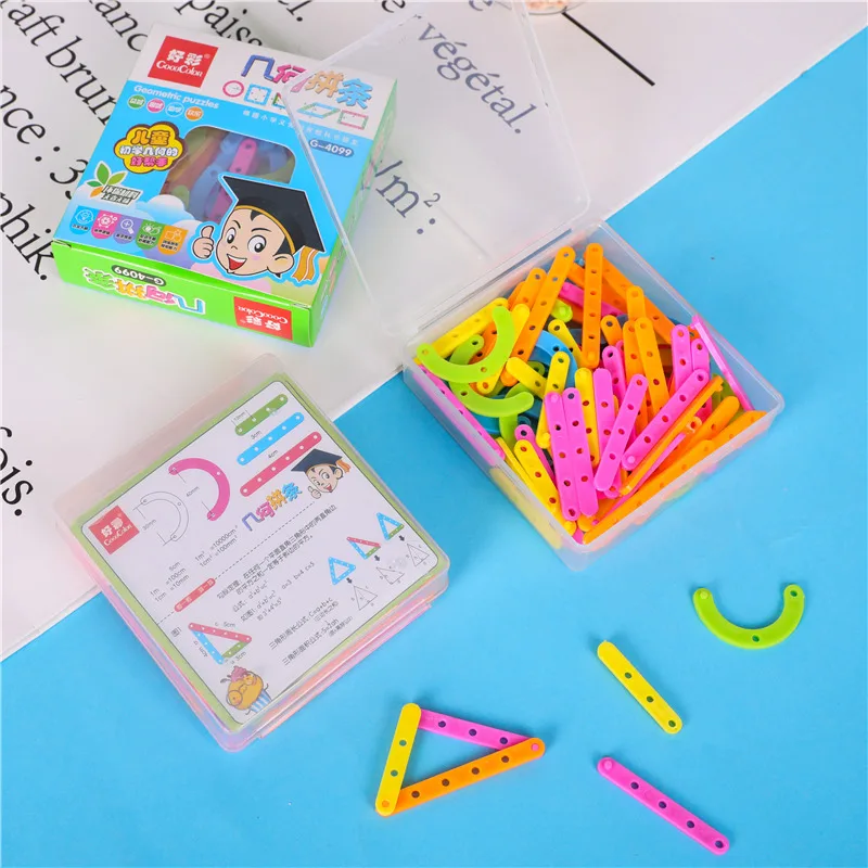 
Colored plastic assembly block model geometric bar 