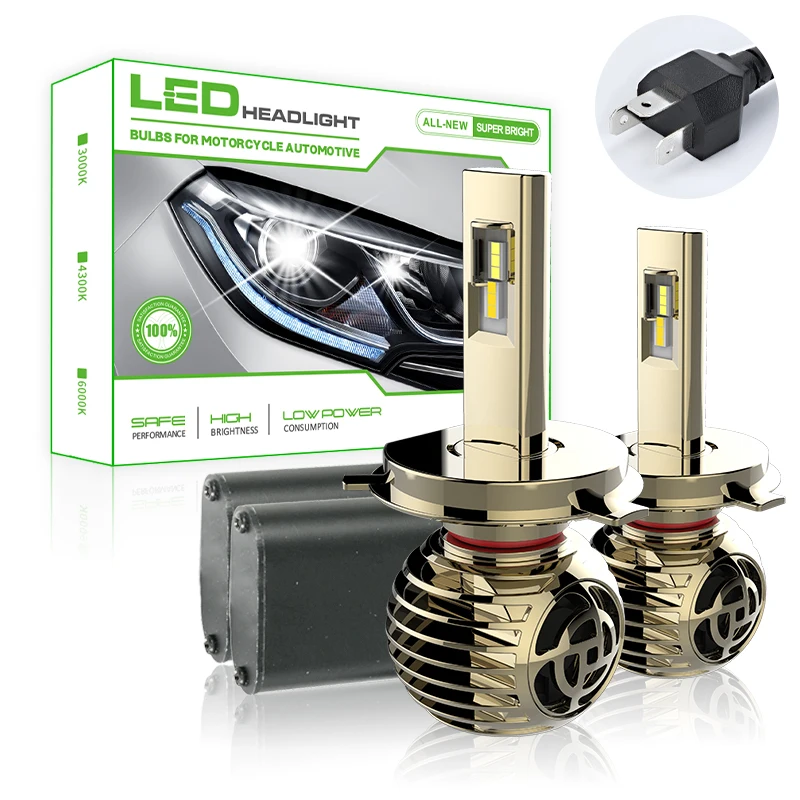 YUFING Cheap Factory Price G7S 48W 6400LM Tricolor H4 High Beam And Low 3000k 4300k 6000k Lamp For Led Car Headlights Bulb