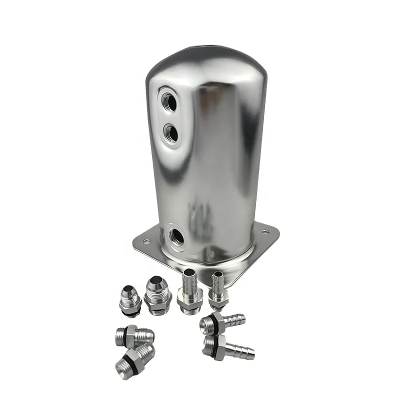 China Manufacturer High Performance Auto Parts Customized Aluminum Surge Tank AN Fittings