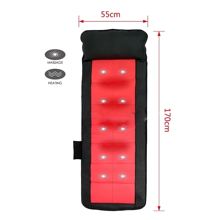 Electric Vibrate Shiatsu Vibration Infrared Heat & Knead Massage Mat