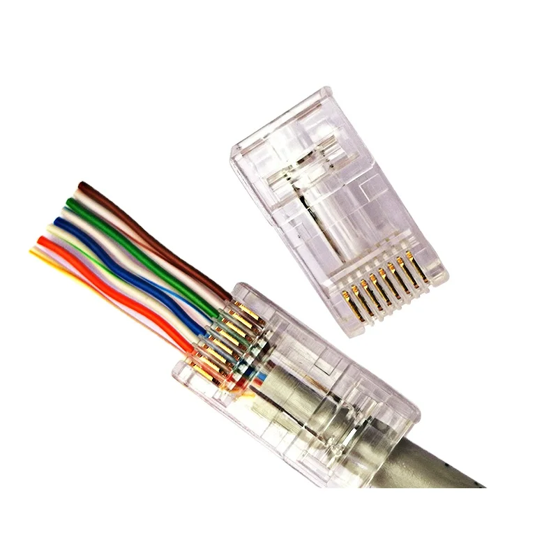 Разъемы EZ CAT6 RJ45 8p8c проходной