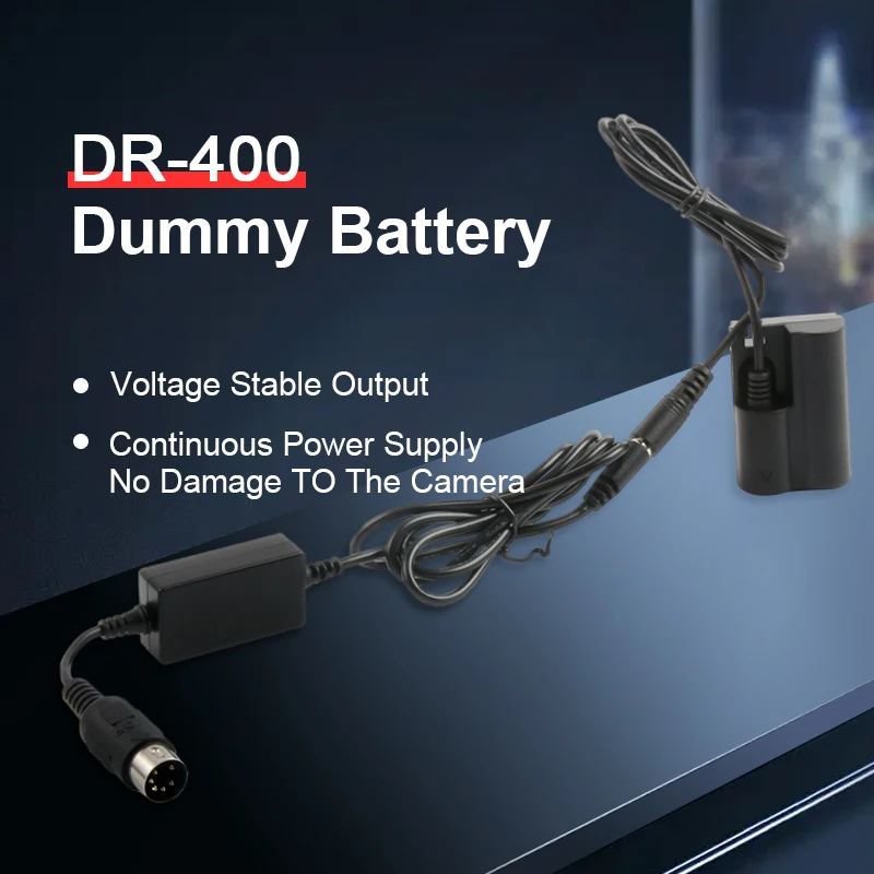 Male Flash Lamp Power Interface Cable + DR-E2 DR-400 DC Coupler BP-511 Dummy Battery for Canon EOS 5D 10D 20D 20Da 30D 40D 50D