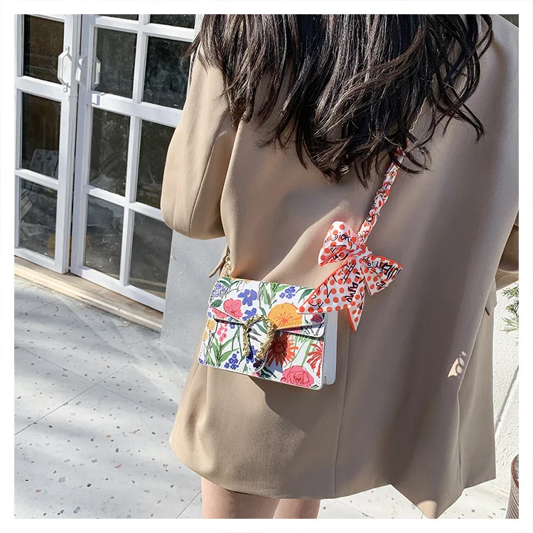 Factory Made Fashion Waterproof Full Digital fashion floral women handbag flower print ladies purse cool beautiful cross-body