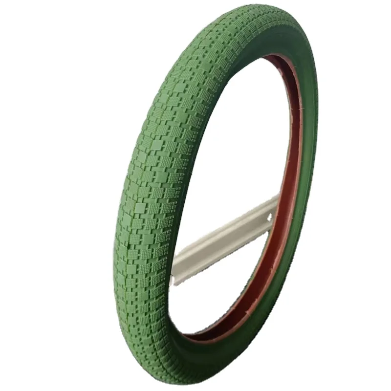 high quality Green road bike tires colored Mountain bicycle tyres colorful bike tyre 20 inch for kid bicycle