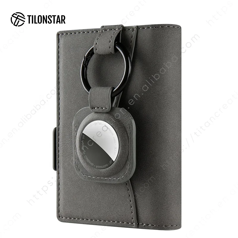 TILONSTAR TVC317 кожаный алюминиевый держатель для карт с Rfid-блокировкой