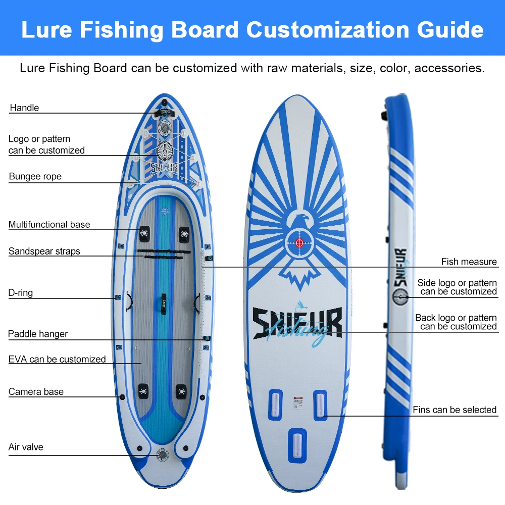 OEM China supplier 2022 New design inflatable peddle fishing paddle board supboard inflatable fishing lure surfboards
