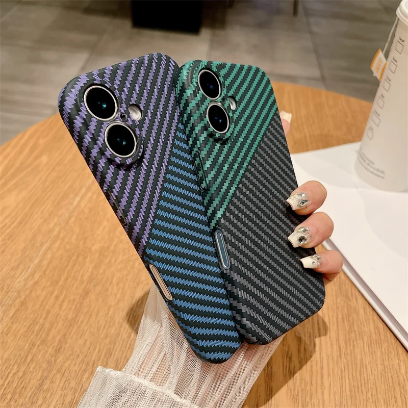 Оригинальный чехол для смартфона из натурального кованого углеродного волокна iphone16