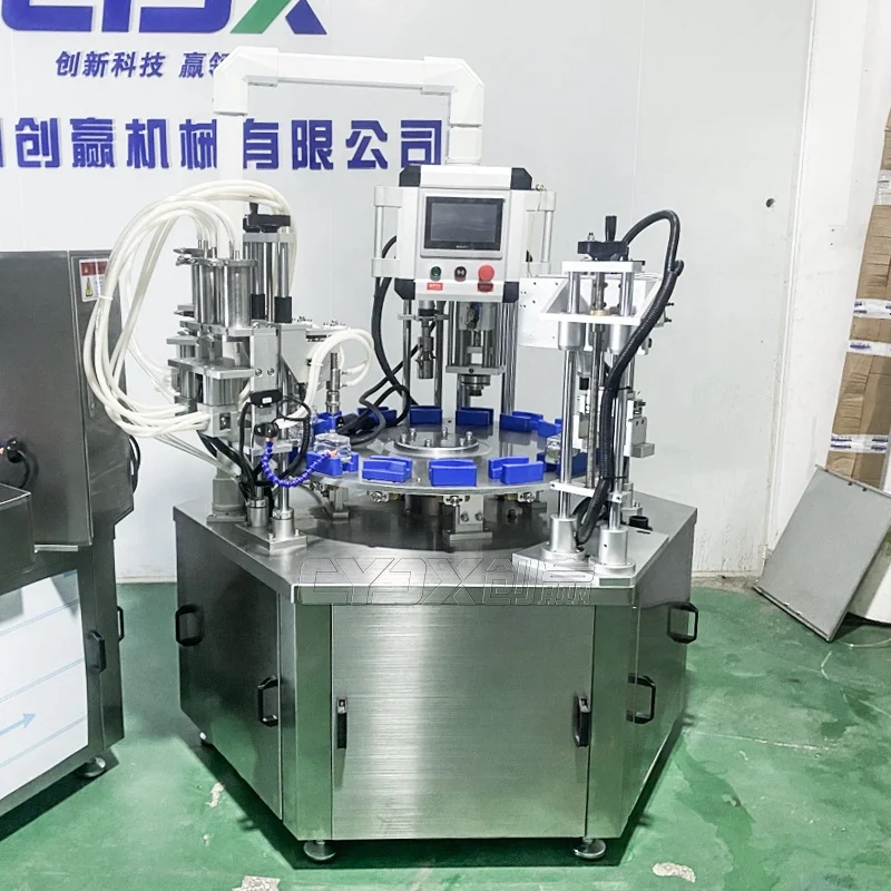 CYJX Adjustable Model Perfume Filling And Capping And Collaring Machine Perfume Production Line With Perfume Mixing Machine